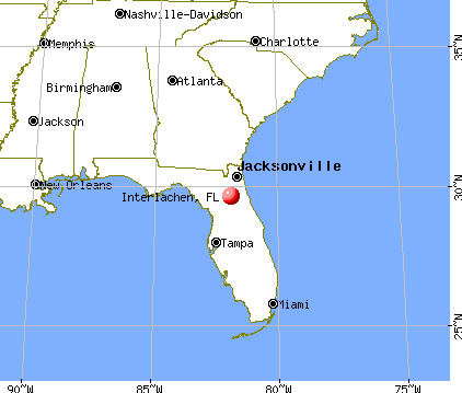 Interlachen, Florida map